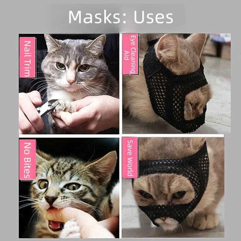 yu Soft Edges Felines Recovery Face Cover Com Tecido De Fluxo De Ar Para Suporte De Cuidados Tópicos E Verificação Diári