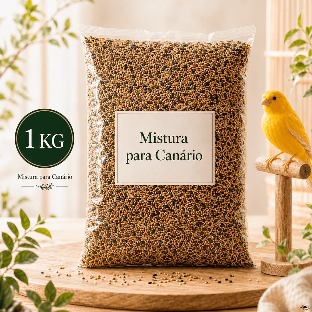 Ração para Canário Sementes Premium 1kg 3kg 5kg Mix Balanceado para Alimentação de Aves