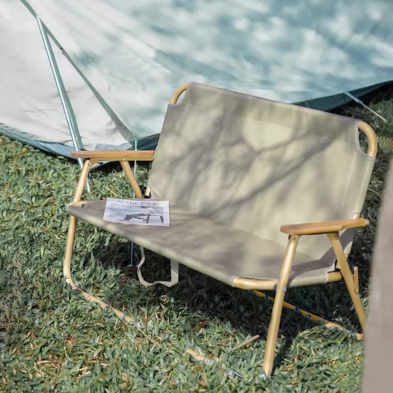 Acampamento pai-filho lazer encosto duplo dobrável cadeira preguiçosa ao ar livre amante cadeira piquenique portátil bra