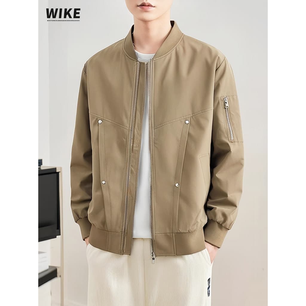 WIKE jaqueta Original masculina primavera outono 2026 novo estilo simples All-Match tamanho grande outono gola de beiseb