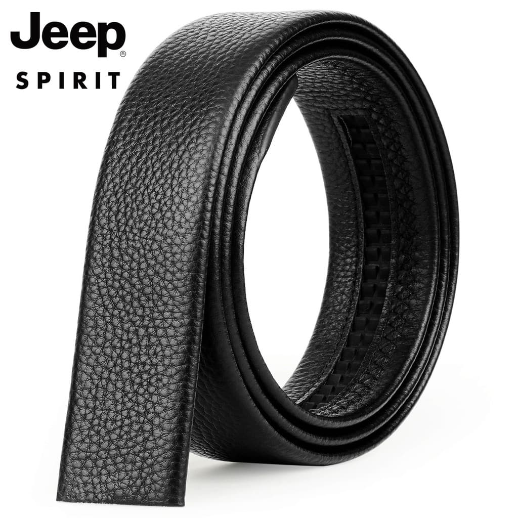 Jeepspirit couro sem cabeça cinto masculino fivela automática cinto sem fivela cinto sem cabeça masculino na moda