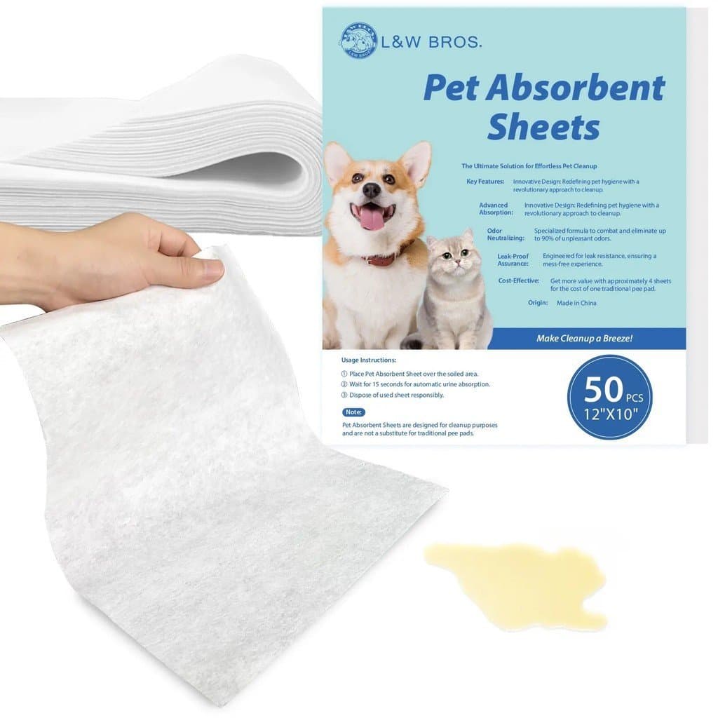 L&WBROS. Folhas Absorventes, Folhas de Limpeza de Urina de Emergência para Pisos de Madeira, Bloqueio Rápido de Líquidos