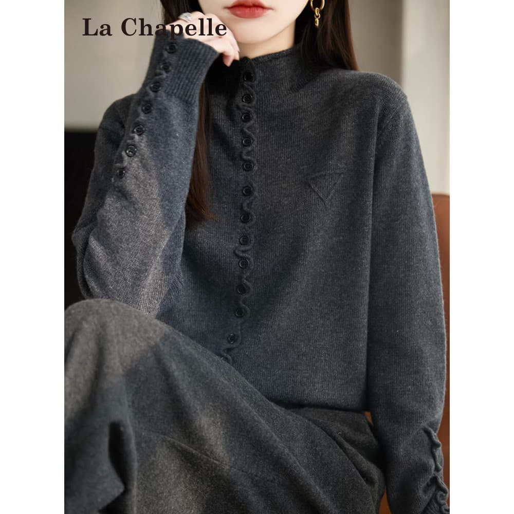 Laxa sino meia gola alta cor sólida mais magro olhar de malha camisa de fundo feminina primavera outono Plus Size femini