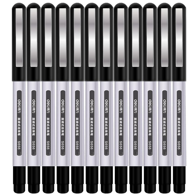 Deli S656 Caneta Roll-On Líquida Reta Exame Caneta Esferográfica Caneta Gel Caneta Assinatura Caneta Escritório de Negóc