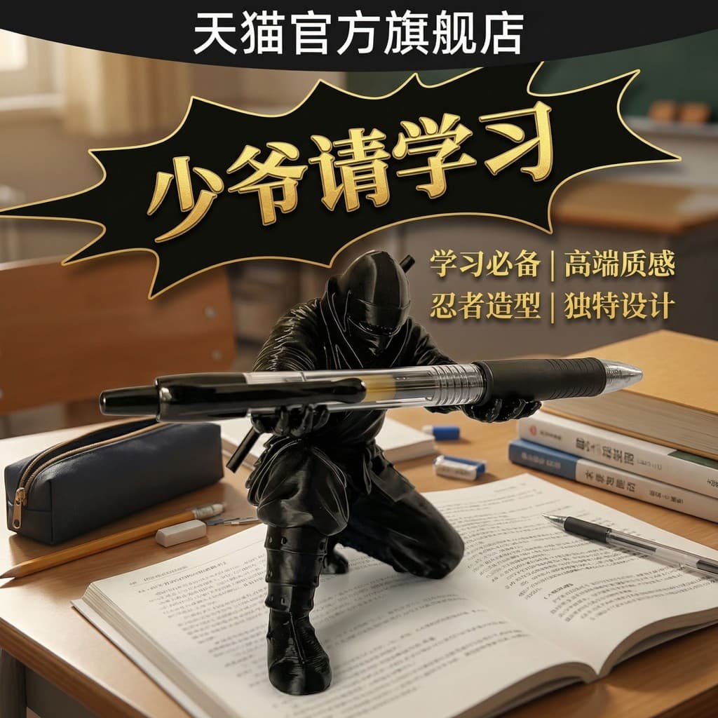 Jovem mestre por favor aprender caneta titular ornamentos Ninja brinquedos feitos à mão brinquedos criativos engraçado p