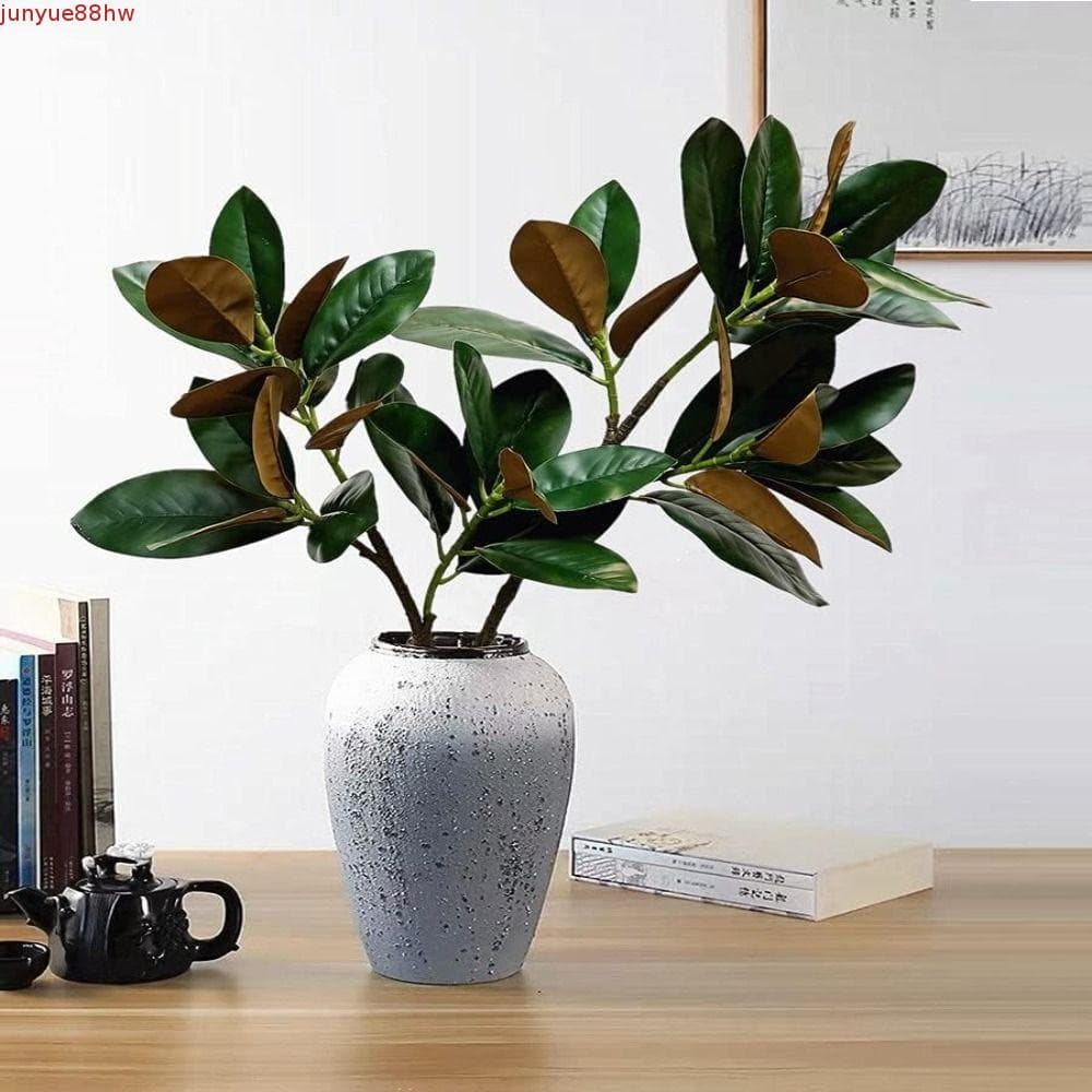 Planta De Magnólia Artificial JUNYUE , 2 Garfos Feitos À Mão , Ramo De Árvore Simulado , Plantas Artificiais De 110 Cm