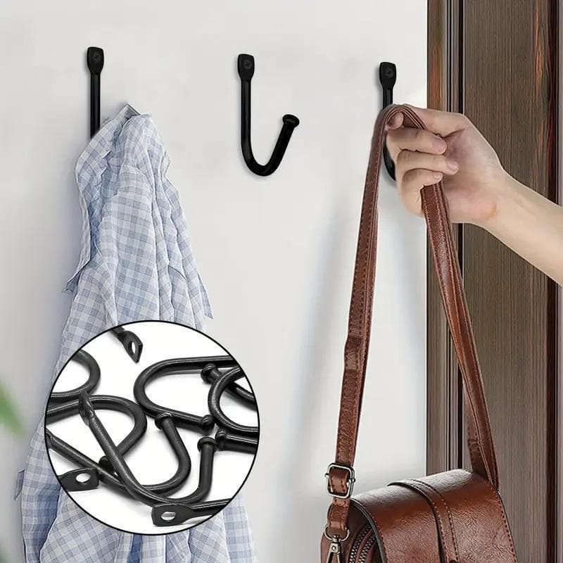 10/20 Pçs Ganchos De Parede De Metal Premium Sem Broca Cabides Adesivos Para Casaco Toalha Saco Chapéu Cozinha Banheiro