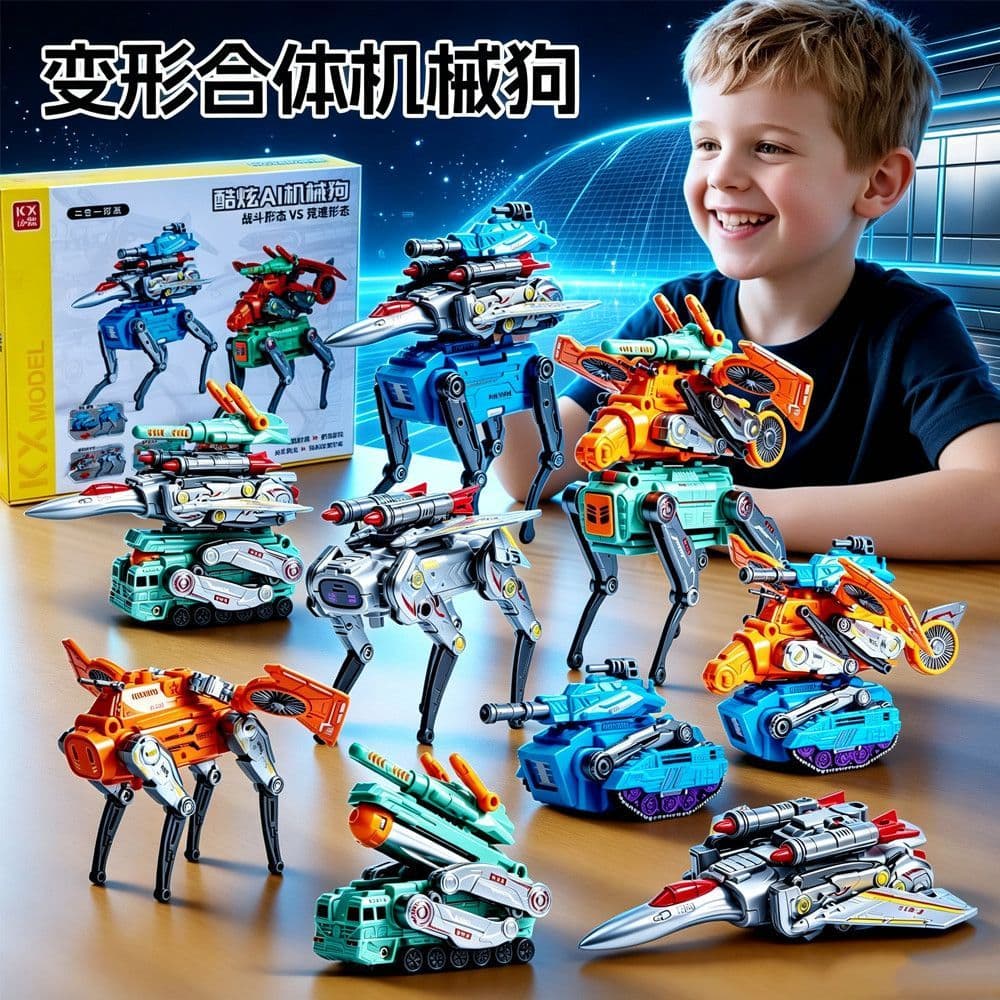 Transformando brinquedo King Kong cão mecânico crianças meninos mais de 6 anos de idade ajuste imitação Ai robô Mecha 20