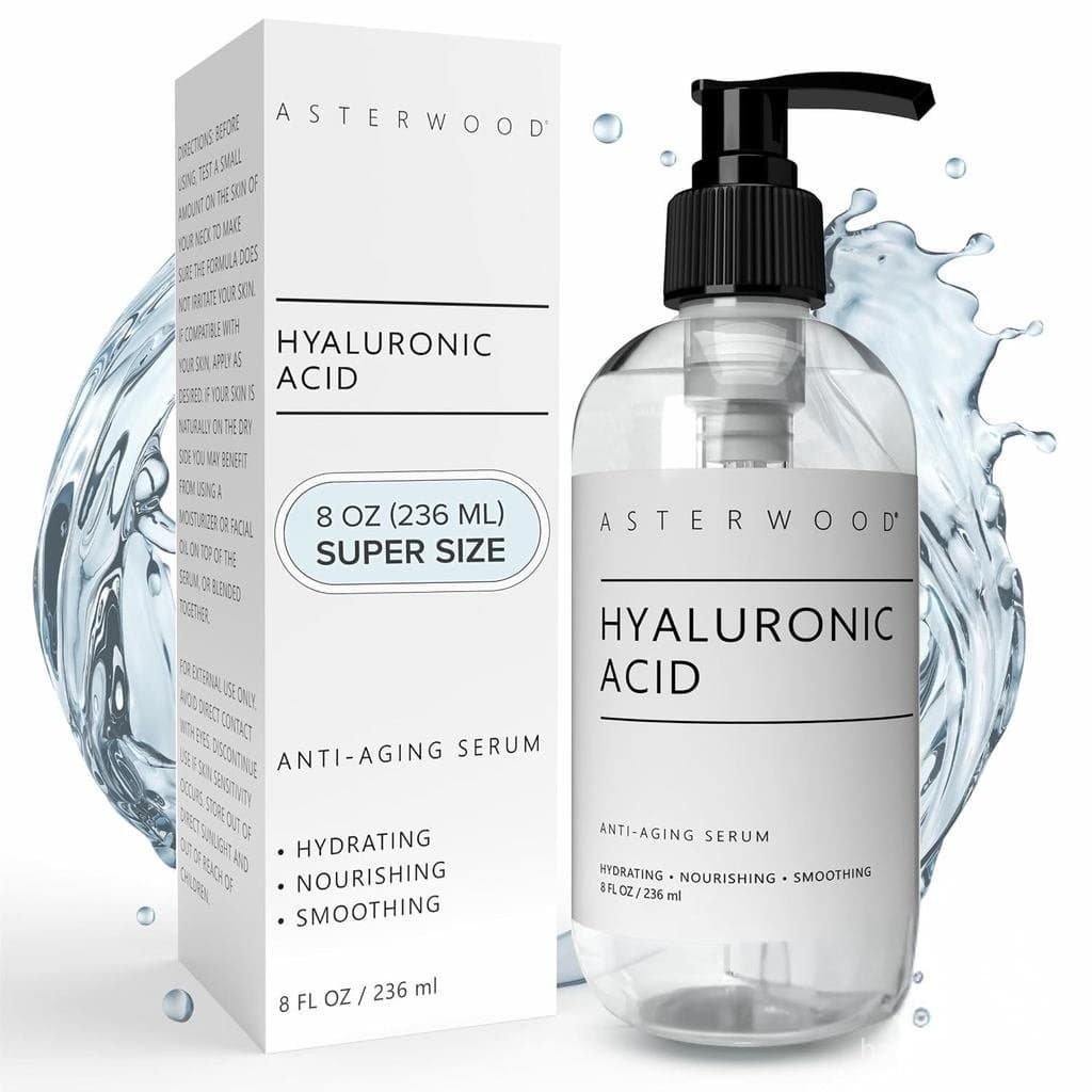 Sérum de Ácido Hialurônico Puro Asterwood para o Rosto, Antienvelhecimento e Hidratante VHE4