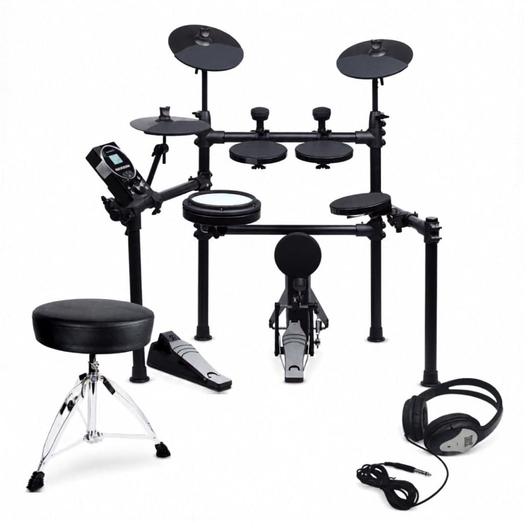 Kit Bateria Eletrônica Medeli MZ520  + Banco e Fone de Ouvido