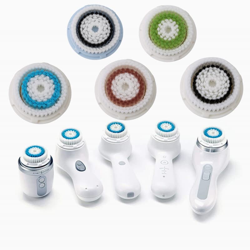 Novo Adequado para cabeça de escova de limpeza suave textura de caxemira comum sensível limpeza Facial preto