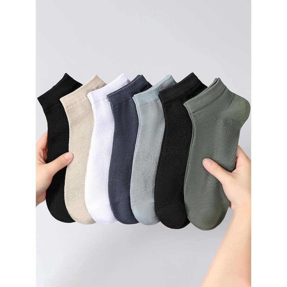 Meias de fundo de massagem masculinas verão meias de malha fina meias esportivas absorventes de suor desodorante meias d