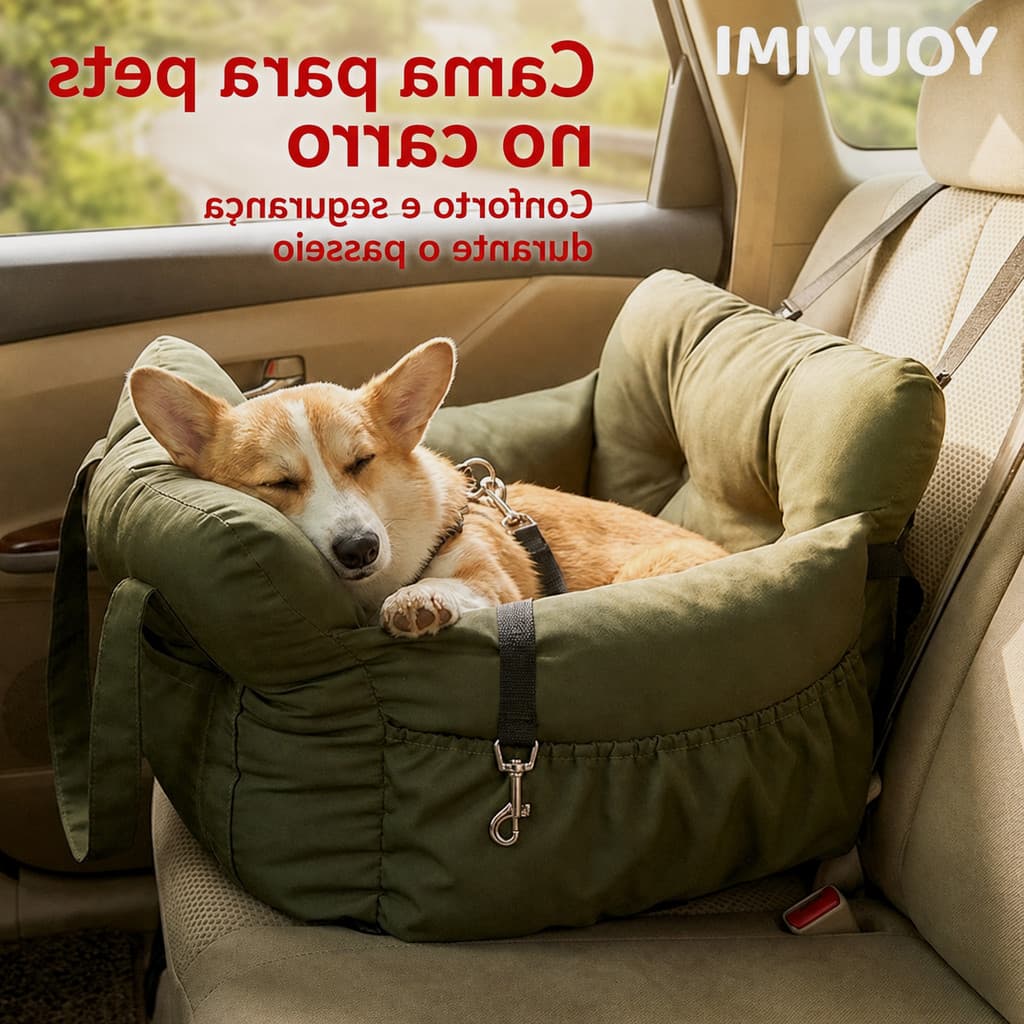 Cama para Cães e Gatos para Carro, Confortável e Dobrável para Viagens e Passeios · Seleção Urbana