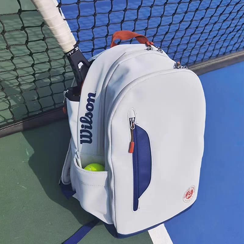 2026 Wilson French Network Raquete De Tênis De Marca Conjunta 21 Anos Cinza Azul Mochila Esportiva