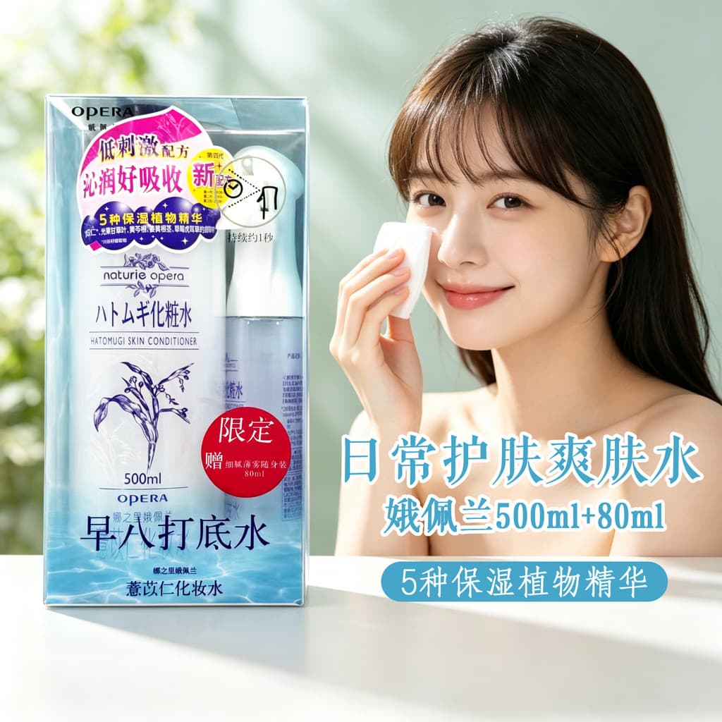 Japão Aplan Coix Seed Water Hidratante Hidratante Coix Seed Lotion Wet Pack Toner 500ml + 80ml