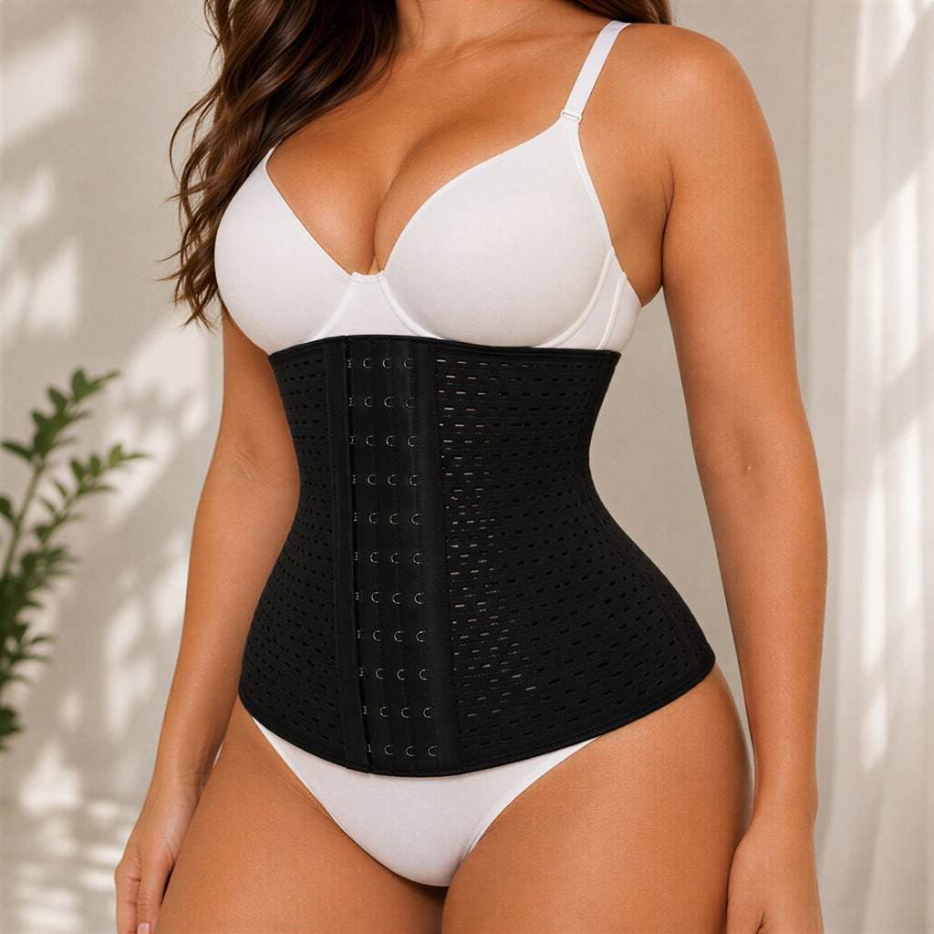 Cinta Abdominal Feminina 4 Barbatanas Modeladora Ajustável para Afinar a Cintura e Modelar o Corpo