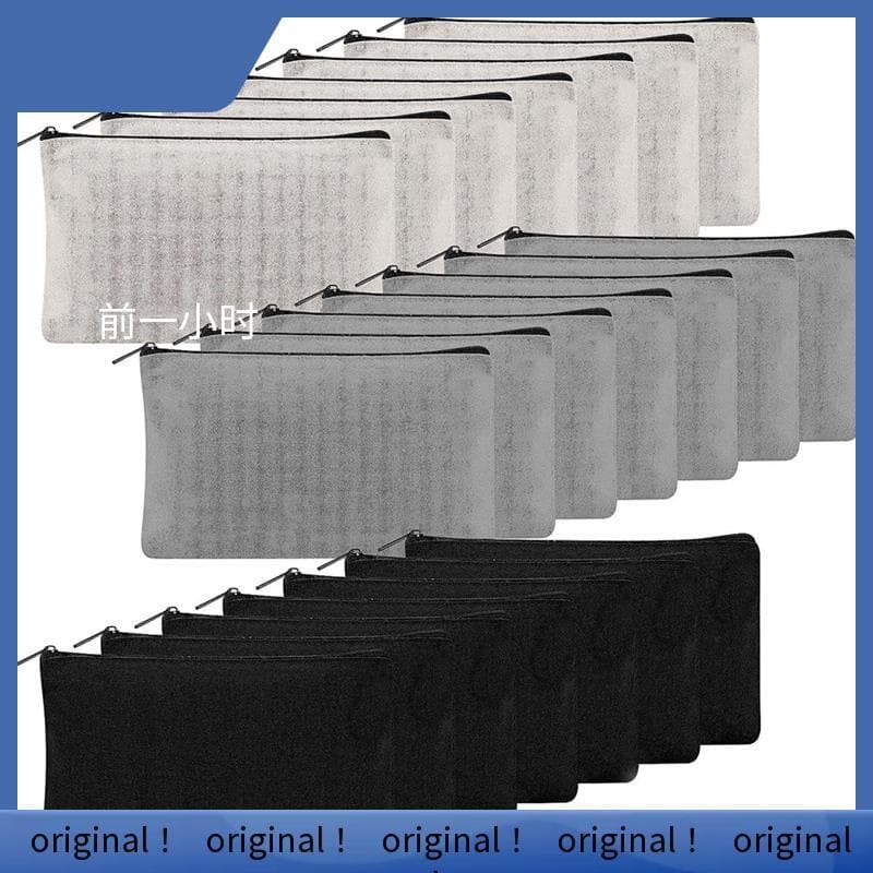 21 PCS DIY Estojo De Lápis De Tecido Em Branco Bolsa De Maquiagem Com Zíper Para Lição De Casa , Documentos