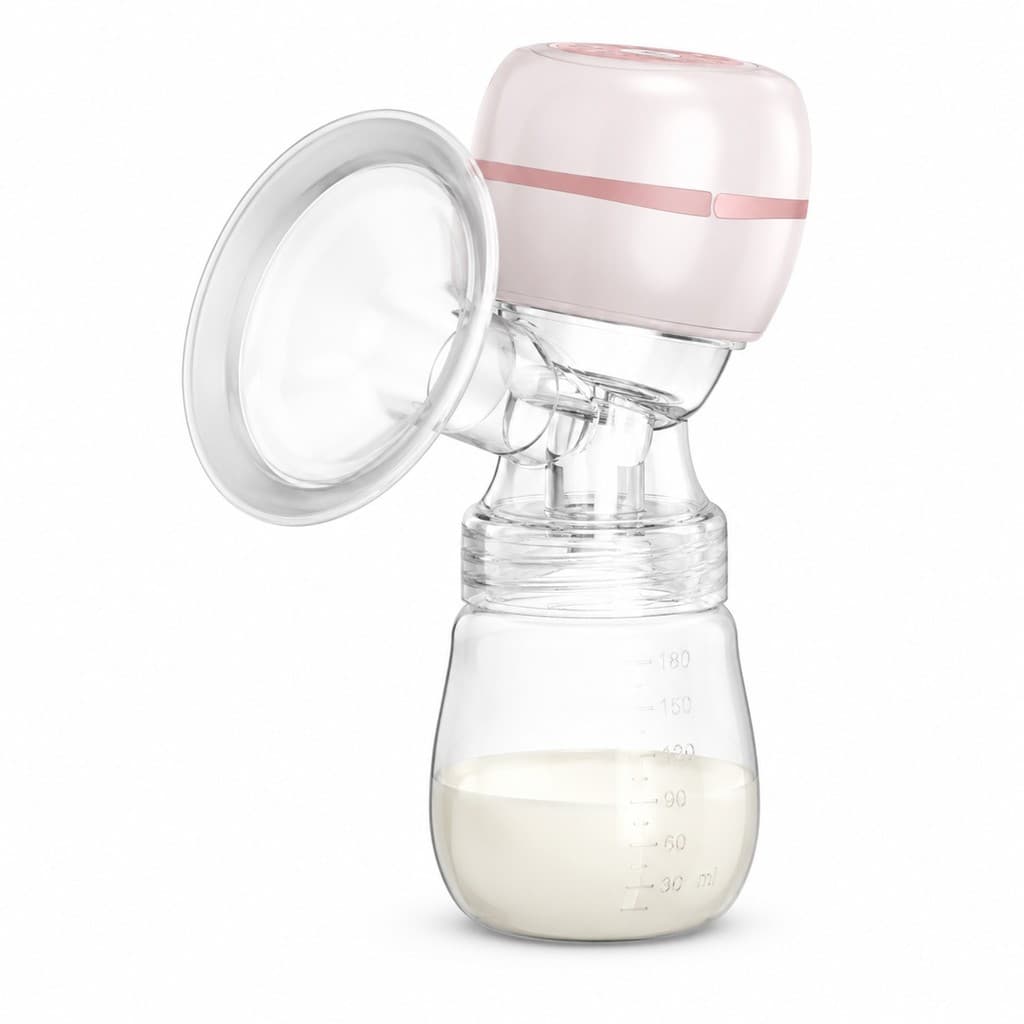 Bomba Tira Leite Elétrica Materno Display Led com Mamadeira Cabo USB Sem BPA Extração Confortável