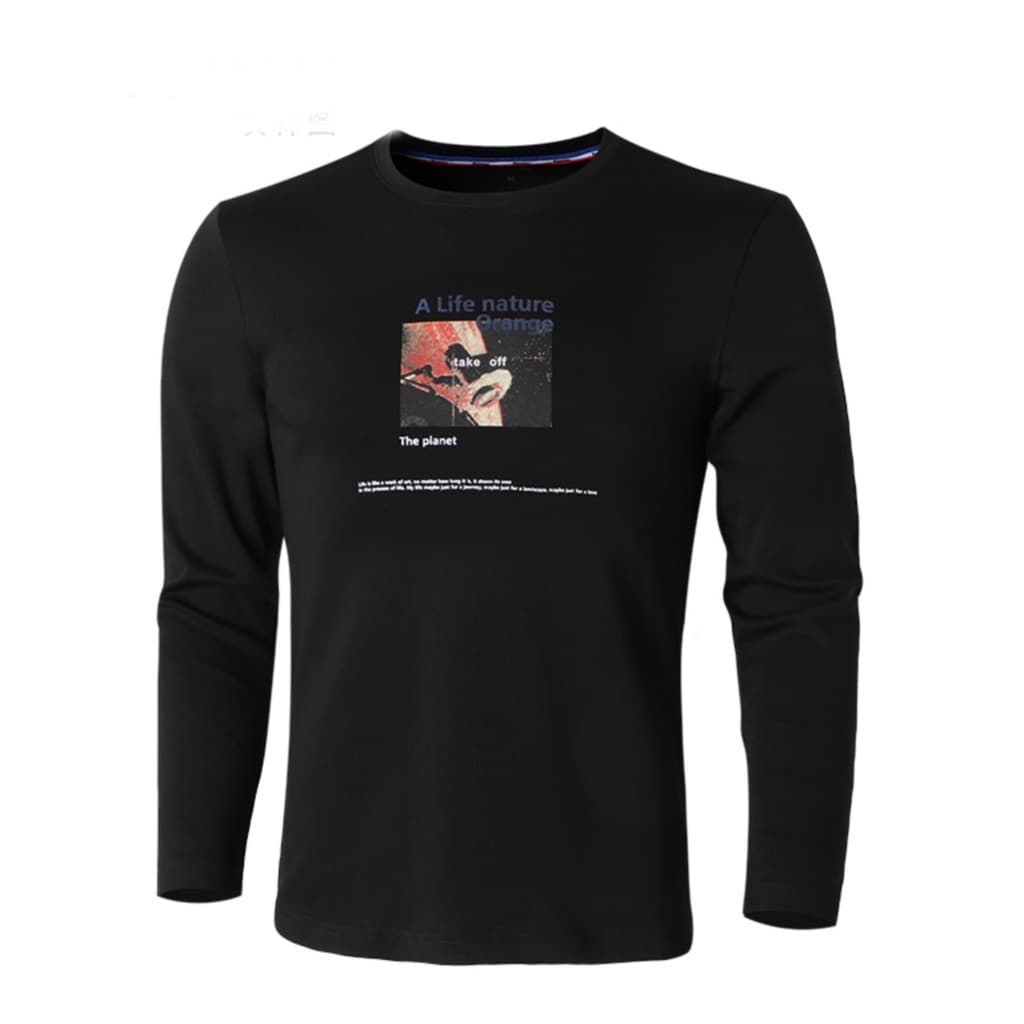 Street Wear engrossado 40 pçs 240g dupla face algodão Casual manga comprida camiseta quente respirável camisa de fundo e