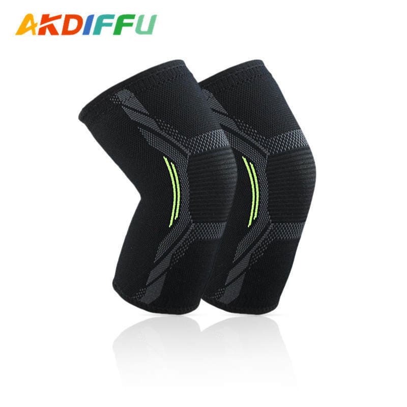 Equipamento de proteção esportiva Joelheiras esportivas de quatro lados elásticas de malha quente Joelheiras de Nylon pa