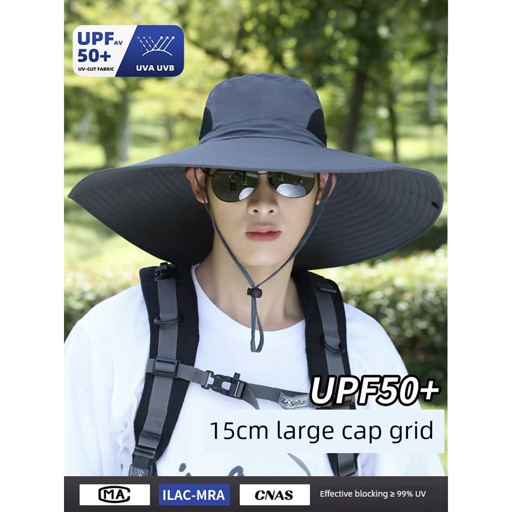 boné masculino boné Chapéu de sol masculino verão chapéu de sol ao ar livre montanhismo pesca grande borda capa rosto