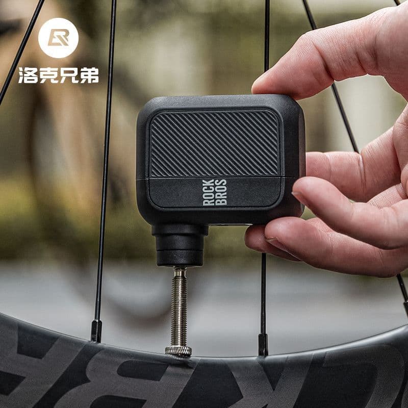 [Rock Brothers] Bomba elétrica portátil Mini carregamento sem fio estrada Mountain Bike cesta bomba de ar de futebol