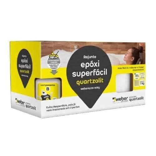 Rejunte Epóxi Super Fácil 1kg Quartzolit Preto Grafite