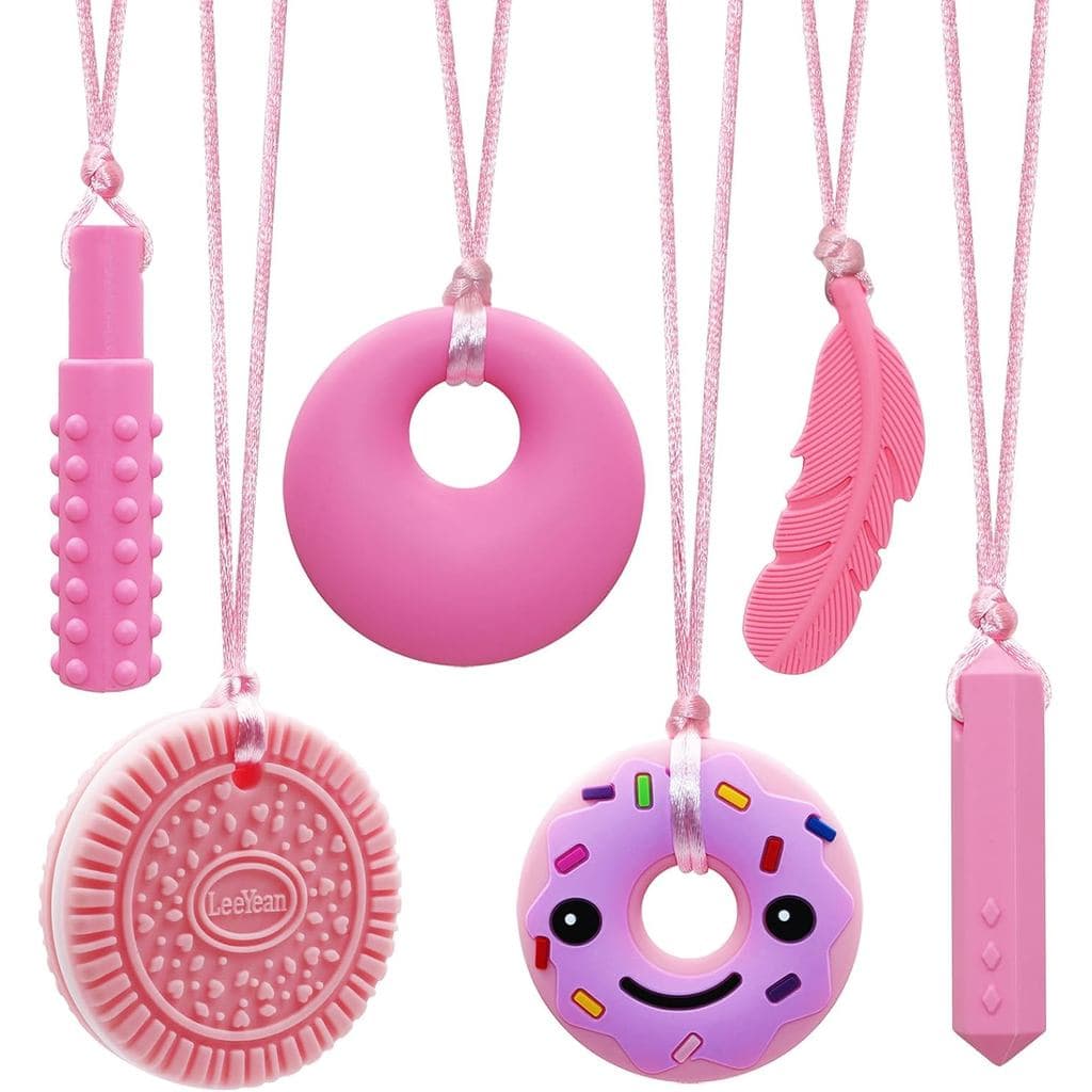 Colares de Mastigação para Crianças com Necessidades Sensoriais, Colar de Silicone para Crianças com Autismo, TDAH, SPD,