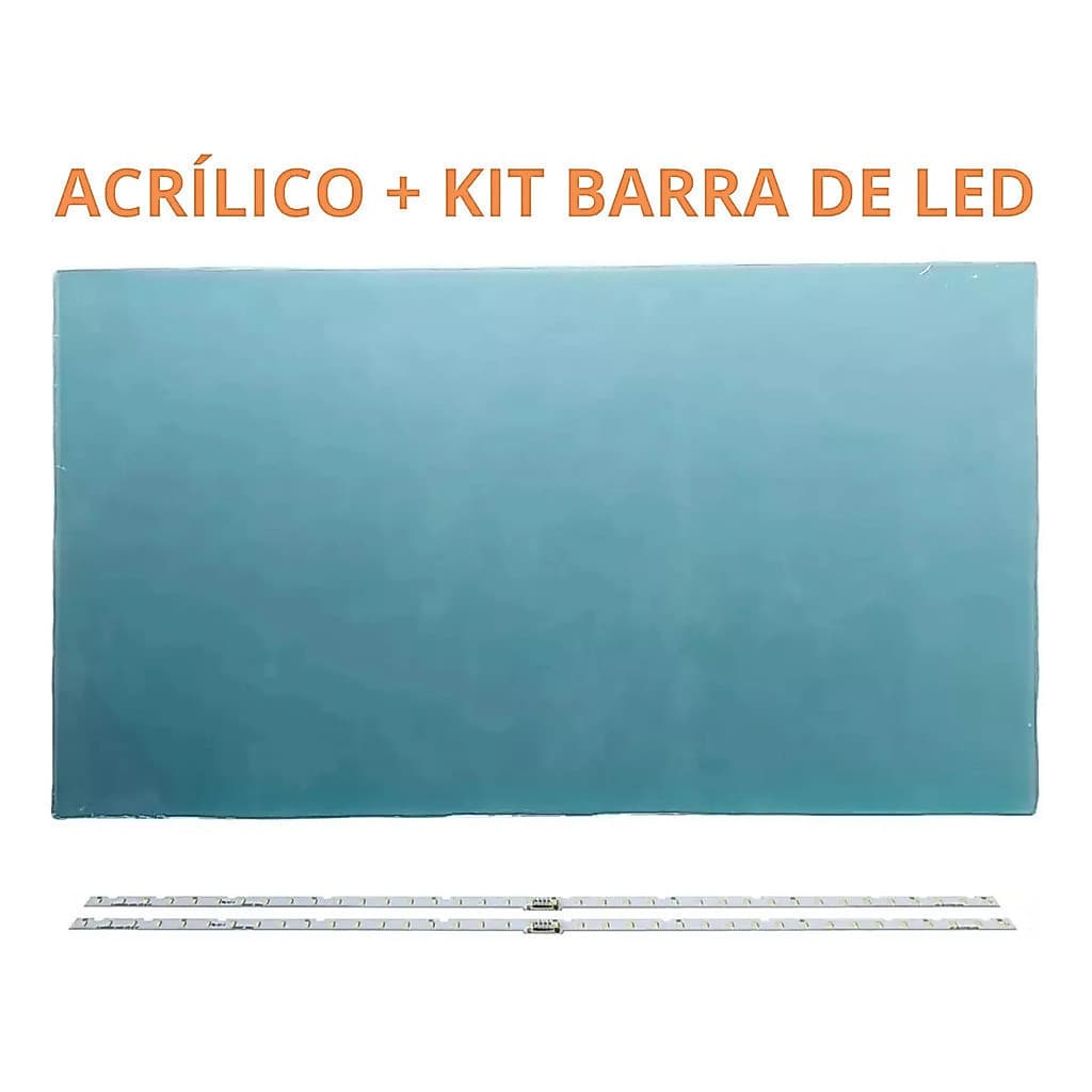 Kit Acrílico + 2 Barras De Led Tv Un49nu7100 Un49nu7300