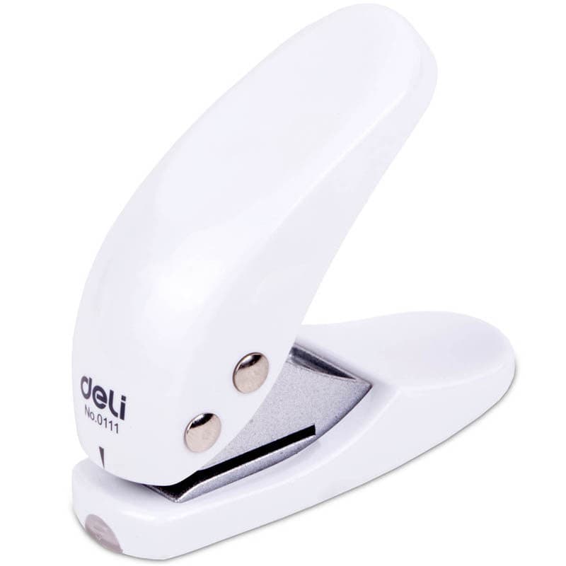 Deli 0111 Mini Furador 0.6mm Furador Único Manual Portátil Pode Socor 10 Folhas Bilhete de Papel