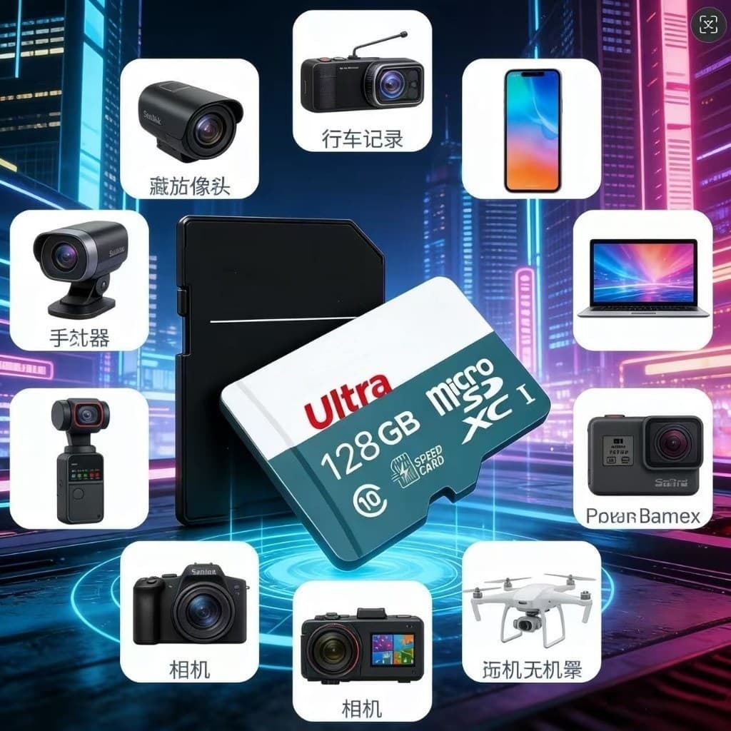 Cartão de Memória Micro SD 1TB 64GB  256GB 512GB Velocidade Alta + Adaptador SD