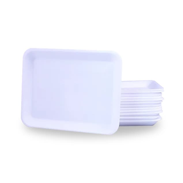 Bandeja Totalplast EPS TRL-03 235x180x16mm 100 Unidades para Alimentos Doces Salgados Lanches Festas e Delivery