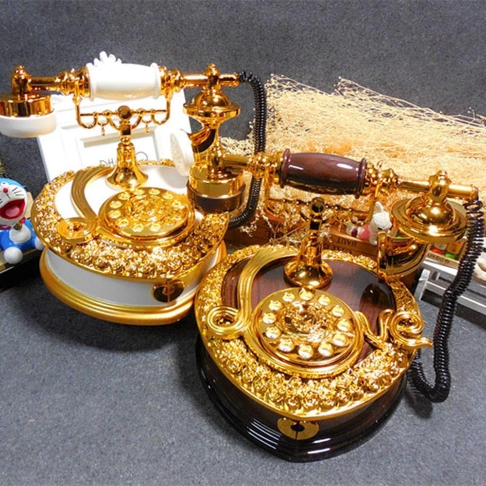 Caixa De Música De Telefone , Miniaturas Com Mostrador Antigo De Estilo Clássico , Mesa De Luxo Leve De ABS