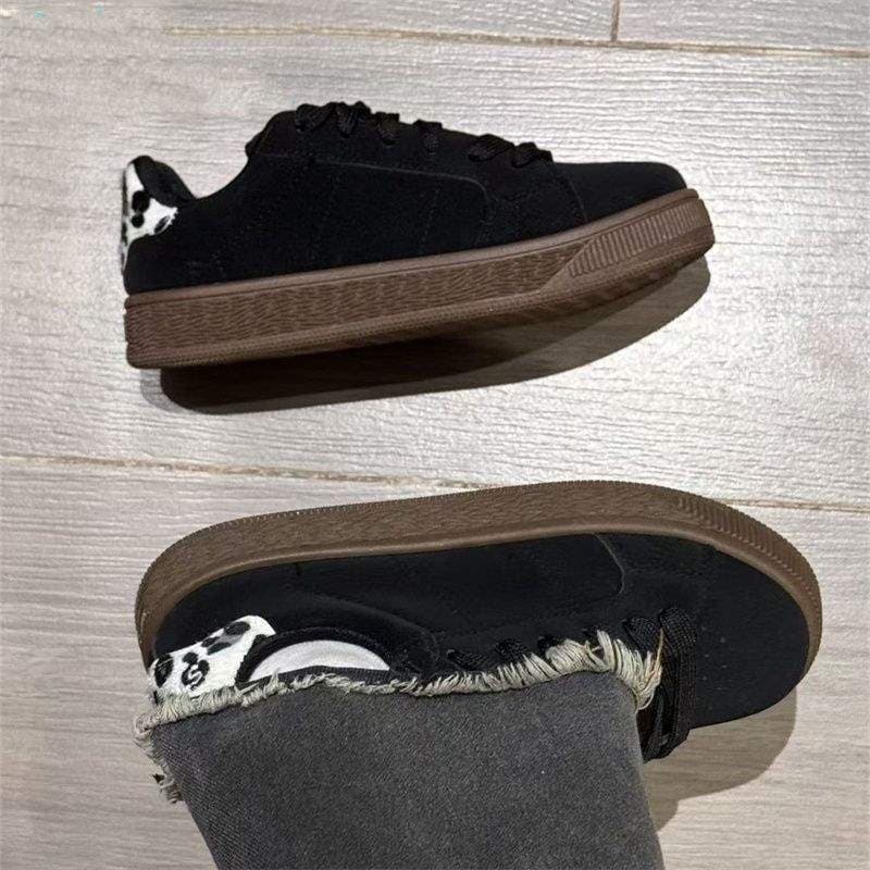 Casual Street Wear sapatos femininos preto Design pão sapatos confortáveis tênis nicho Retro tênis feminino
