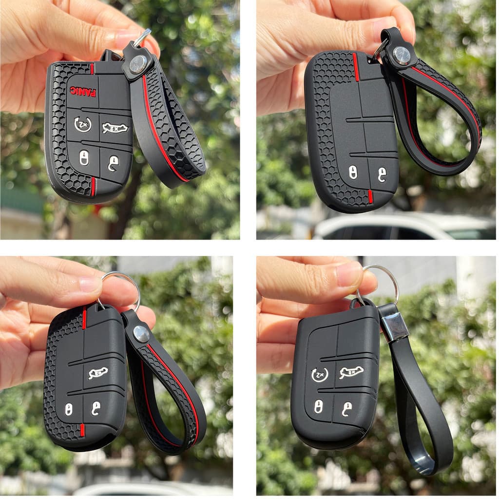 Capa para Chave de Jeep Dodge Chrysler Cherokee Limited Grand Compass Renegade S Edição Especial Challenger Journey Ch 2