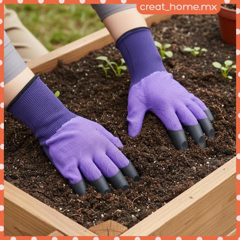 [Creat_home] Luvas De Jardinagem Com Garras Jardim Respiráveis Equipamento De Segurança À Prova D'água Para Jardineiros