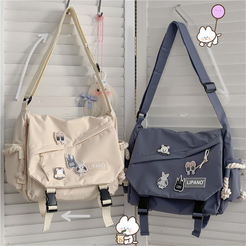 CHENXIAOHONG Bolsa de Ombro em Nylon – Grande Capacidade, Estilo Coreano Harajuku Retrô