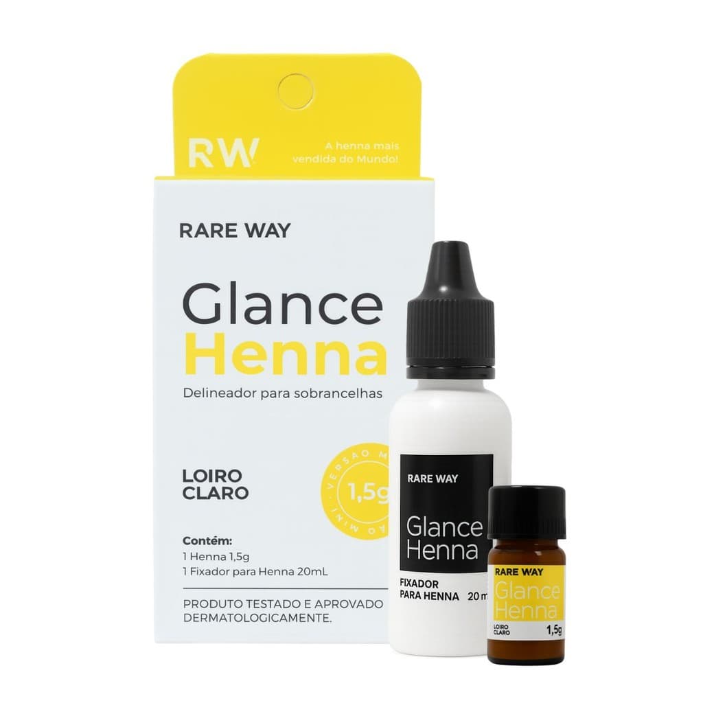 Henna Sobrancelha Glance Rare Way Mini 1,5 G Loiro Claro - Designer Para Sobrancelha