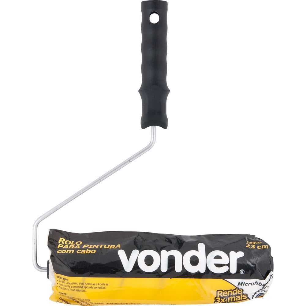 Rolo de Microfibra para Pintura 23cm, c/ Suporte, RPV 2012 - Vonder