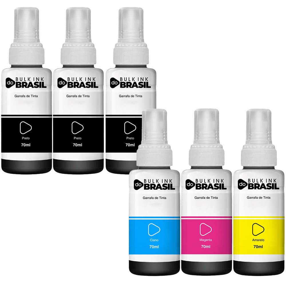 Kit 6 Tintas para Epson L355 L365 L395 L455 L1300 T664