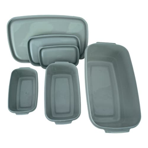 Kit 3 Potes Mantimento Multiuso  Retangular com Tampa