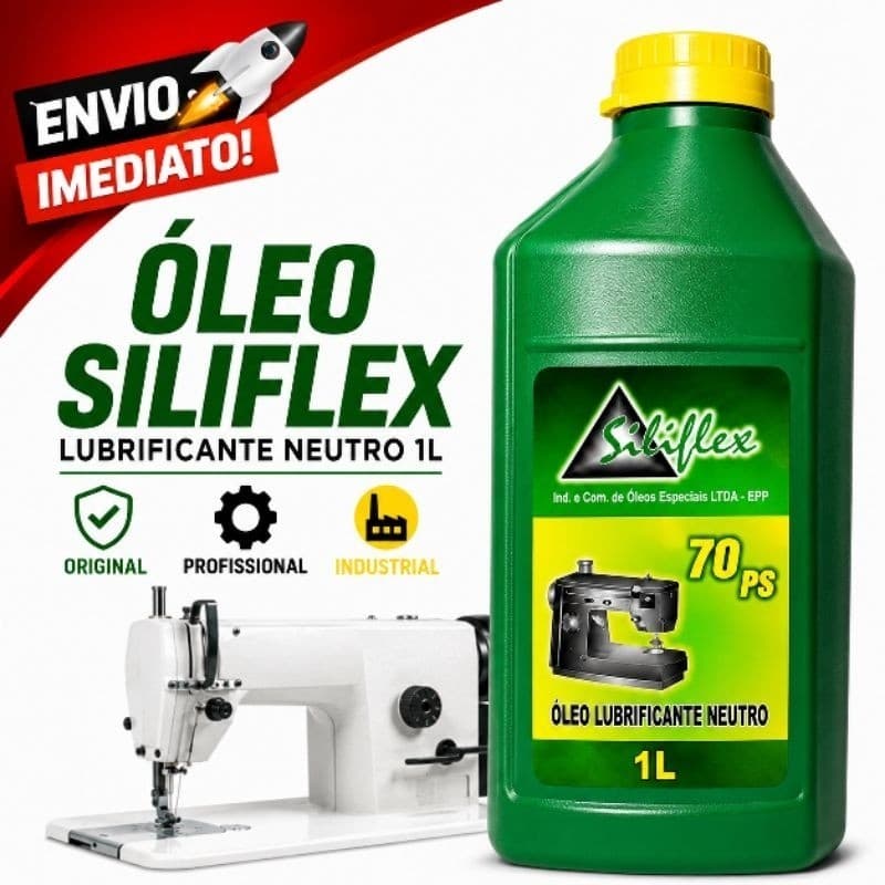 Óleo Siliflex 1L Para Máquina de Costura Industrial Profissional Lubrificante Original 1 Litro