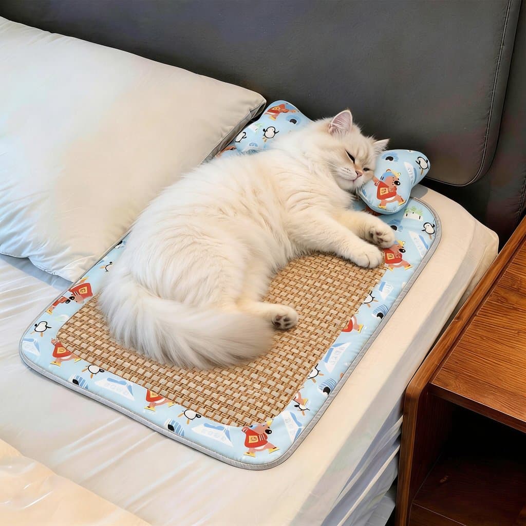 Tapete de gelo para animais de estimação, cama de gato, verão, tapete legal, maca de gato, dormir, cachorro, tapete lega