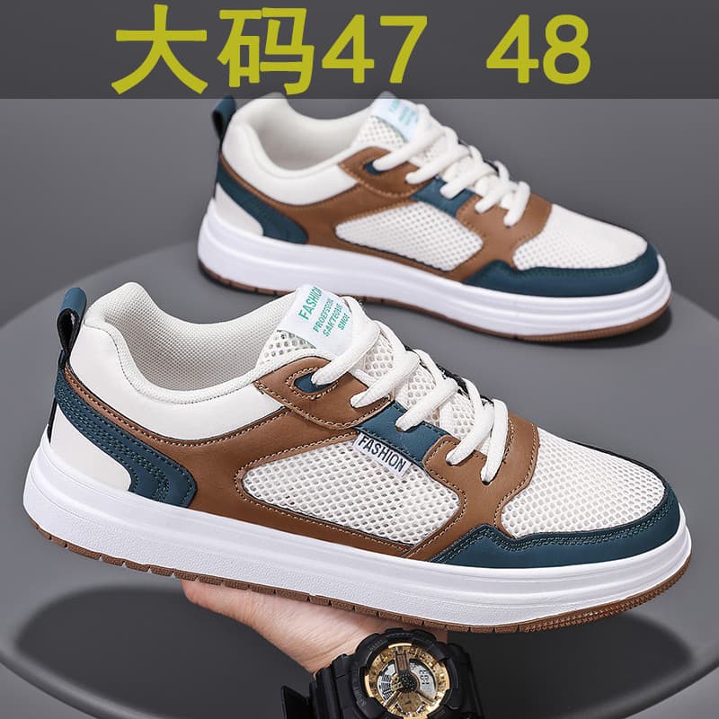 Verão oco sapatos masculinos Extra grande tamanho 48 tênis de cano baixo moda esportes respirável malha sapatos 47 juven