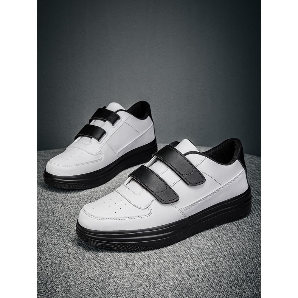 Sapatos masculinos de tamanho grande tamanho 47 Velcro tênis esportivos leves 48 cor sólida pequenos sapatos brancos 46