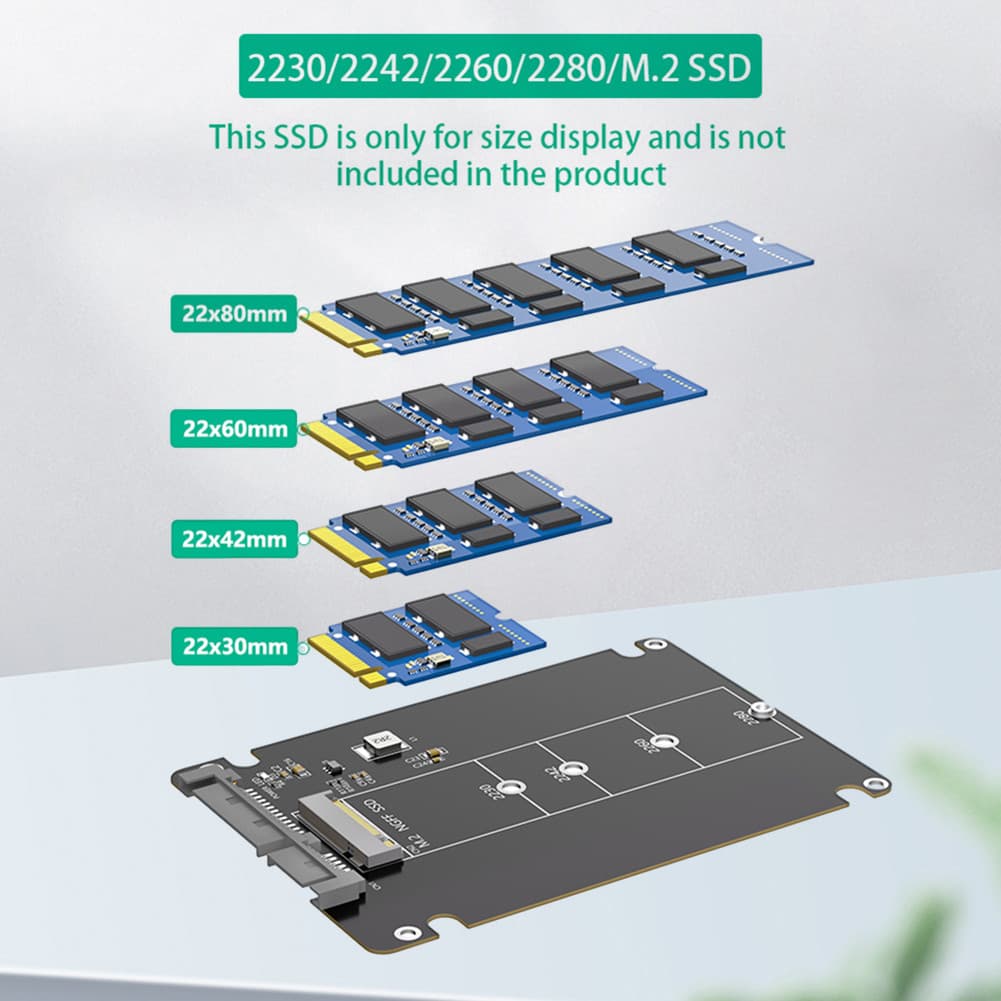 Gabinete SSD M . 2 NGFF Para Caixa Externa De Disco Rígido SATA De 2.5 Polegadas Fácil Instalação Materia De Alumínio Du