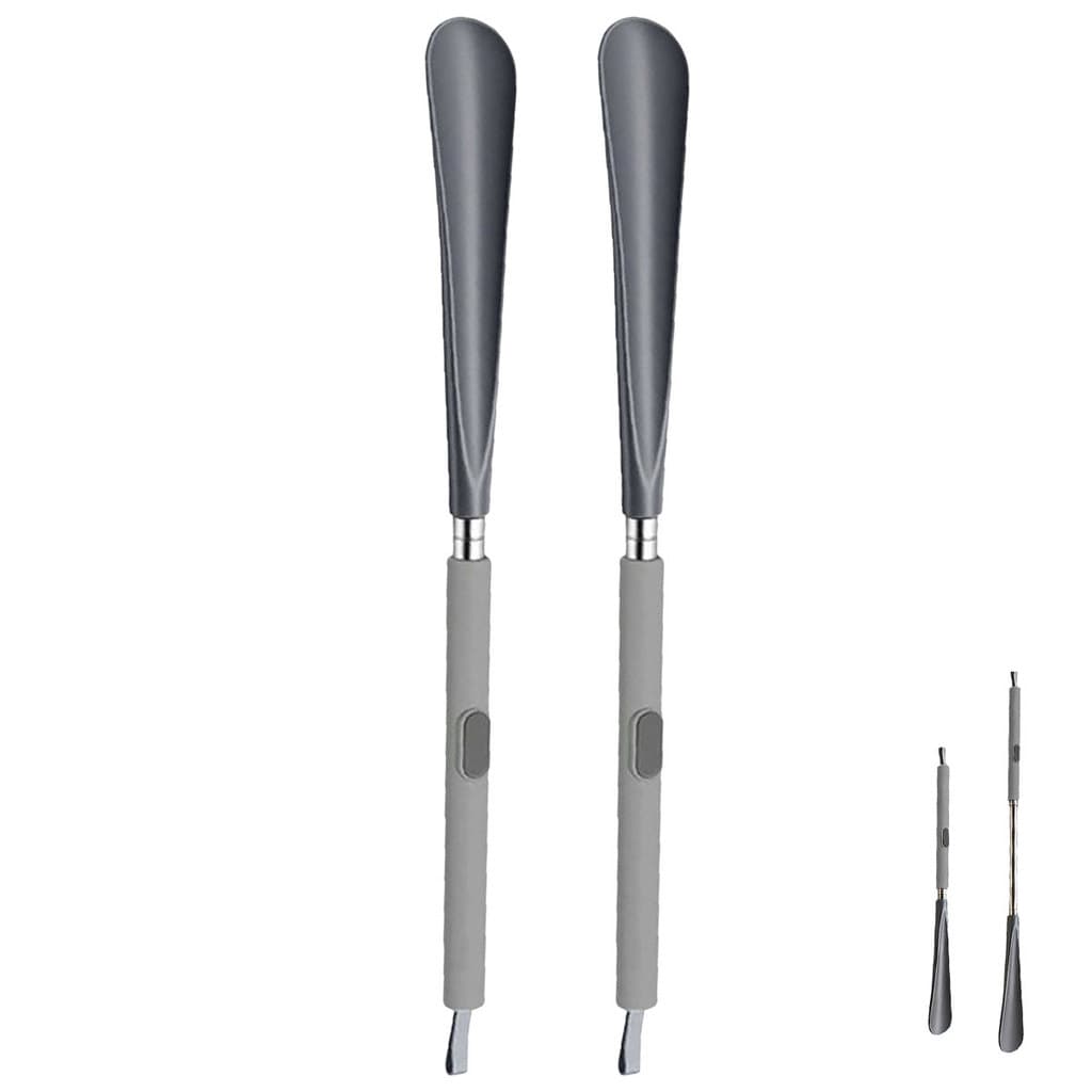 Calçador Sapato Extensivel Kit 2 Uni Sapatenis Tenis Pratico Confortavel Espatula Calçadeira Idosos Gravida Cadeirante