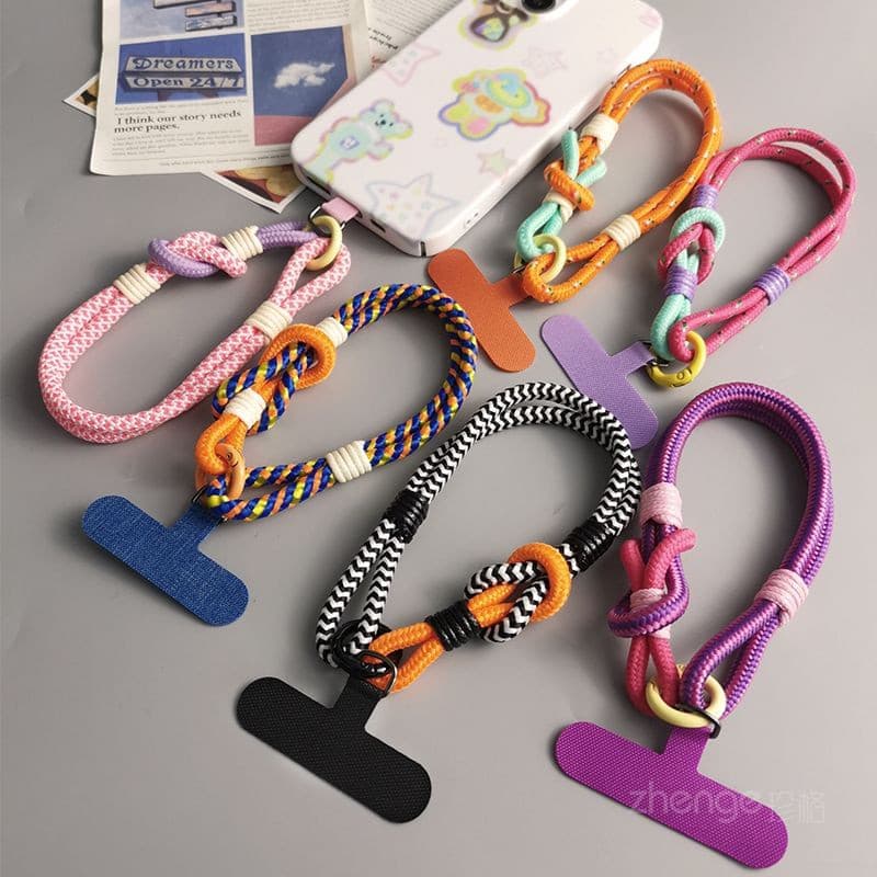 Cordão de Telefone Celular Cordão de Duas Cordas Textura de Duas Cordas Alça de Pulso Feminino de Pulso Feminino de Puls