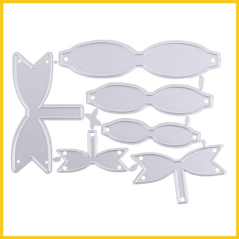 Bowknot Cortado Metal Gravação Estênceis Aço Carbono Corte Morrer Scrapbooking Para Fazer Cartão Diário Foto Alb
