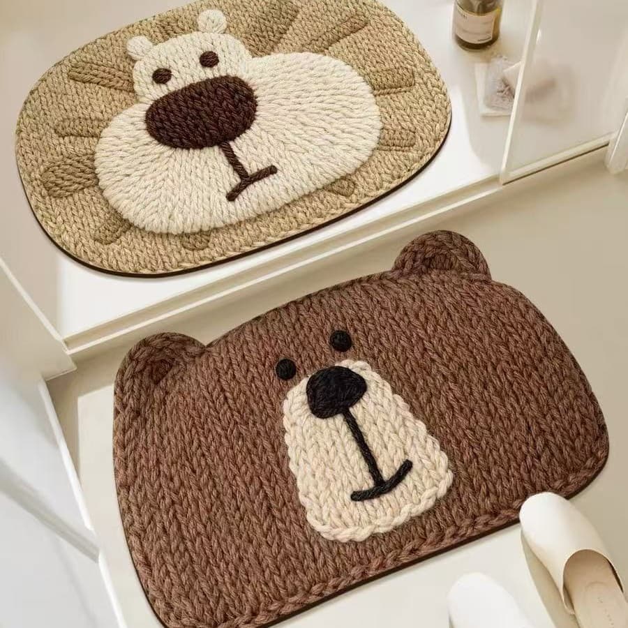 Tapetes de banheiro absorvem água antiderrapante Diatom lama tapetes de banheiro cozinha pés tapetes porta do banheiro t